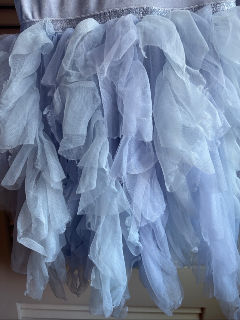 Disney Light Blue Frozen Elsa Tulle Ruffle Dress - Picture 3 of 6